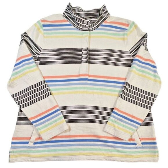 T by Talbots SPF 50+ Slub Terry 1/4 Snap Pullover – Size XLP - Picture 1 of 10